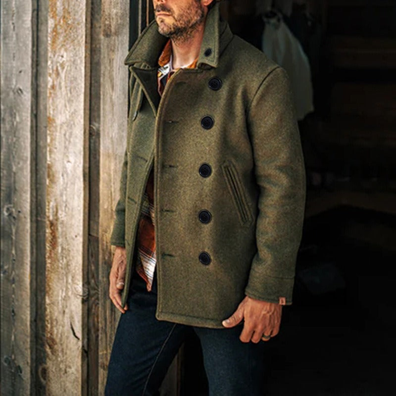 Men's fashionable casual button jacket
