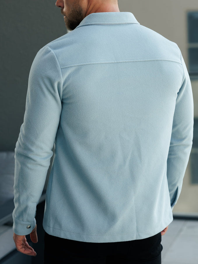 Suede Feel Button Up Jacket