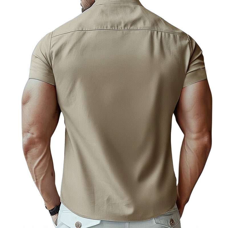 Men's Summer Basic Comfort Short Sleeve Shirt