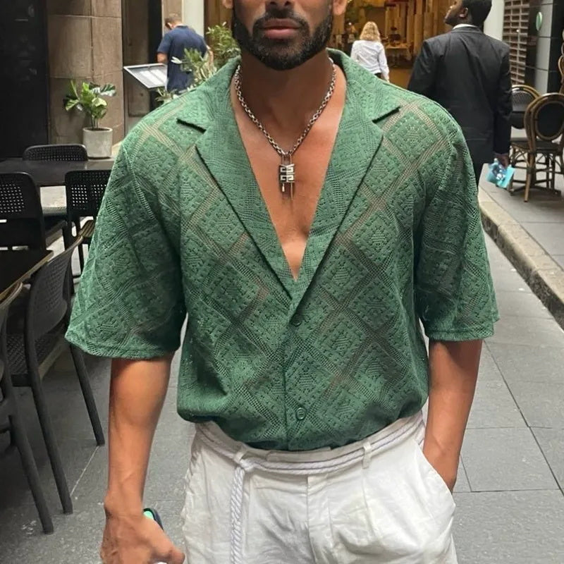 Men's cool and casual short-sleeved shirt