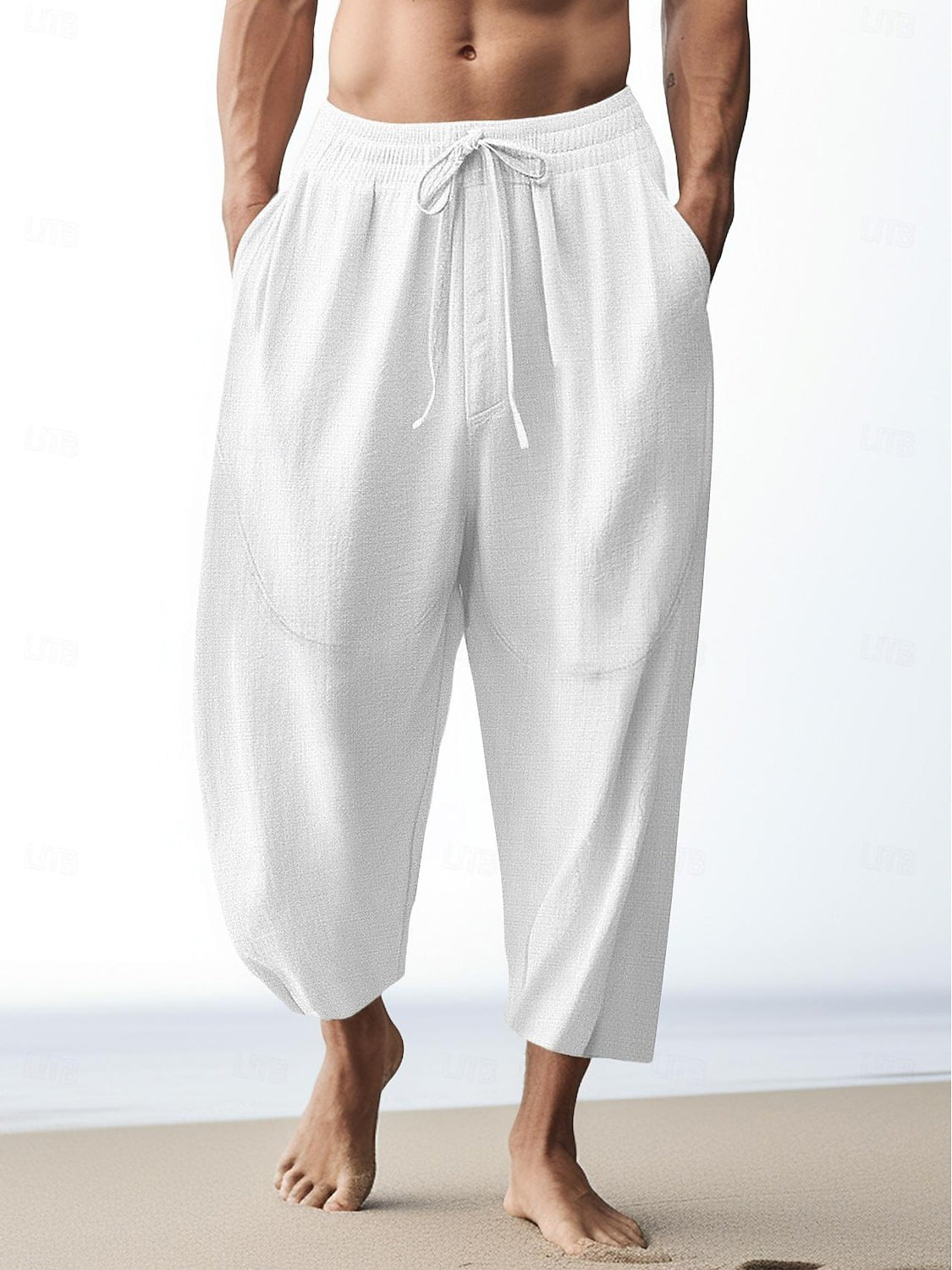 Men's fashionable and casual linen trousers