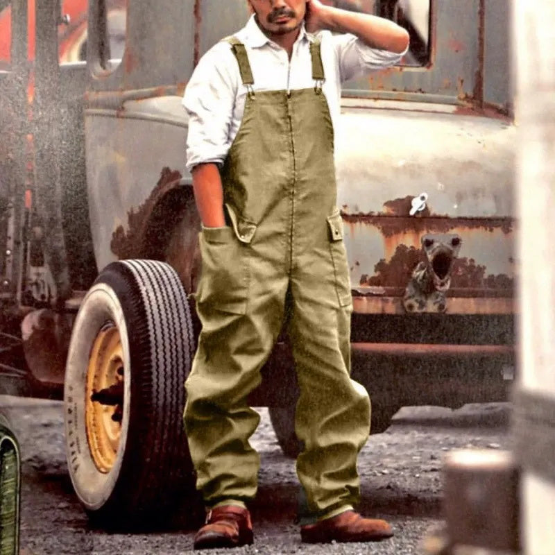 Retro Herren lockere große Freizeitoveralls