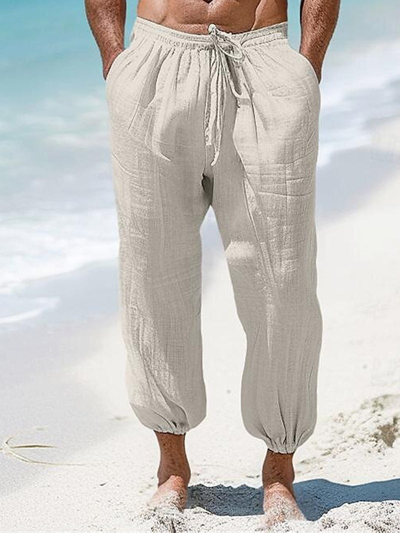 Men's fashionable and casual linen trousers