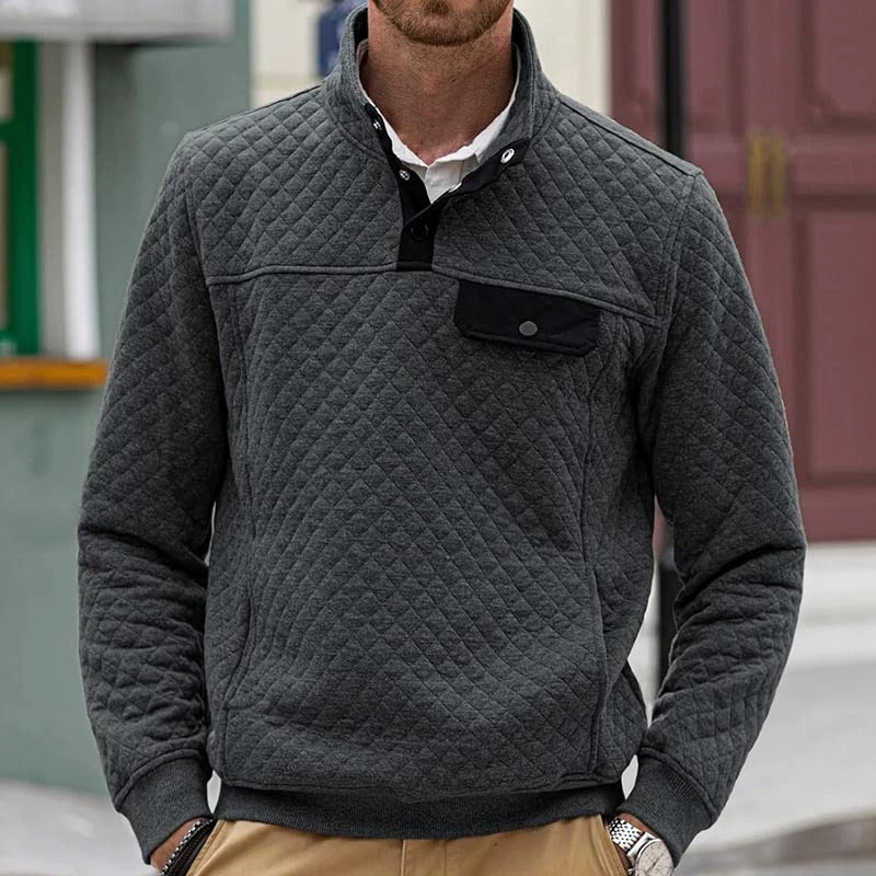 Modisches Casual-Waffel-Sweatshirt für Herren