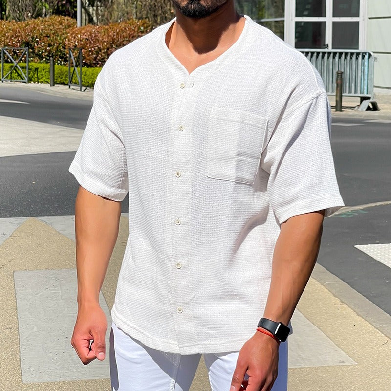Men's fashionable and casual short-sleeved T-shirt