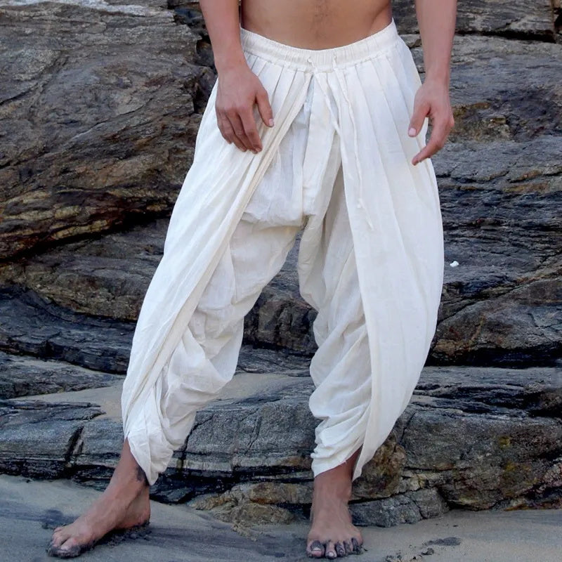 Men's casual pants: Loose straight-leg pants