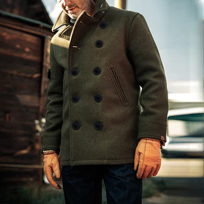 Veste boutonnée décontractée à la mode pour homme