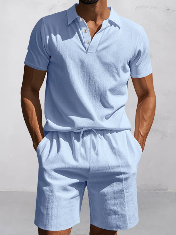 Ensemble chemise et short en coton basique moderne 