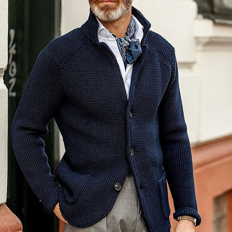 Pull décontracté et chaud de couleur unie pour homme