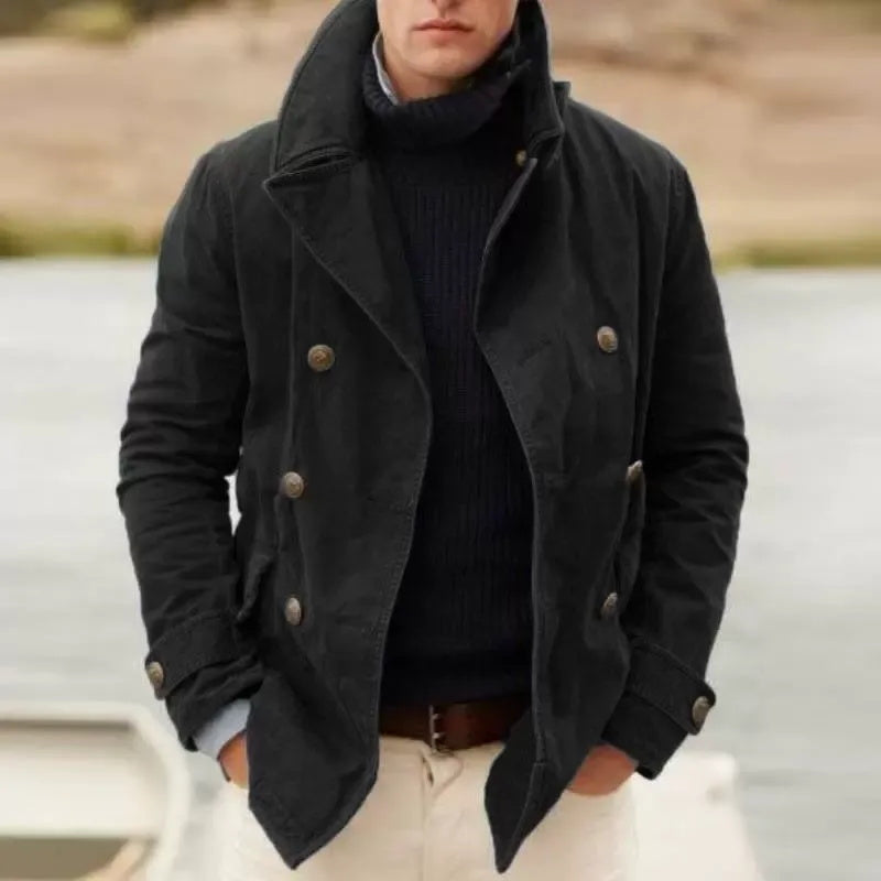 Veste noire tendance et décontractée pour homme