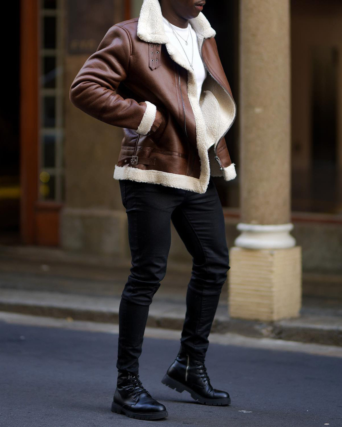 Veste en daim décontractée et tendance pour homme