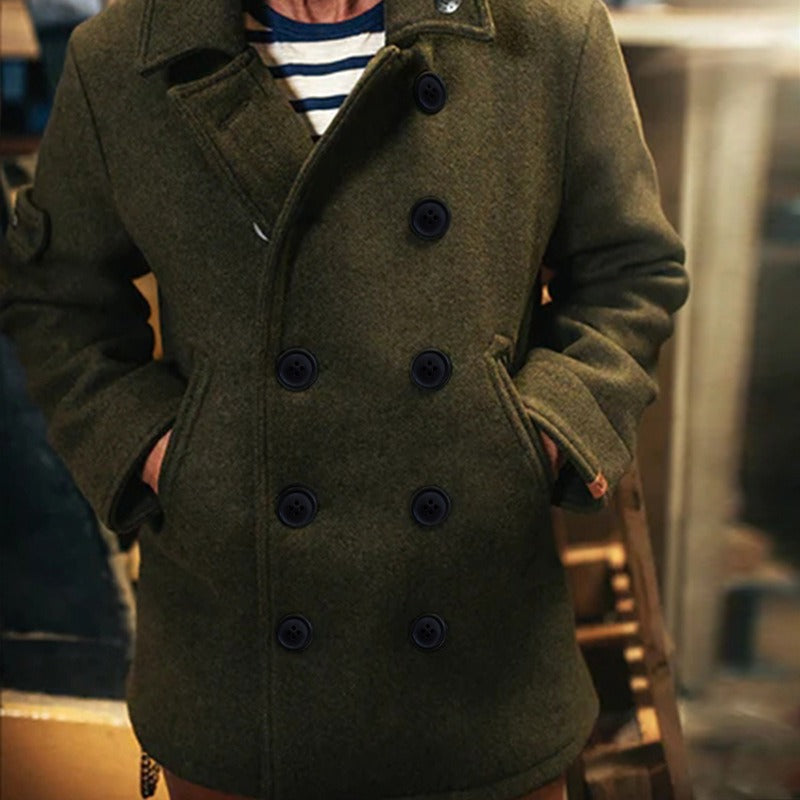 Veste boutonnée décontractée à la mode pour homme