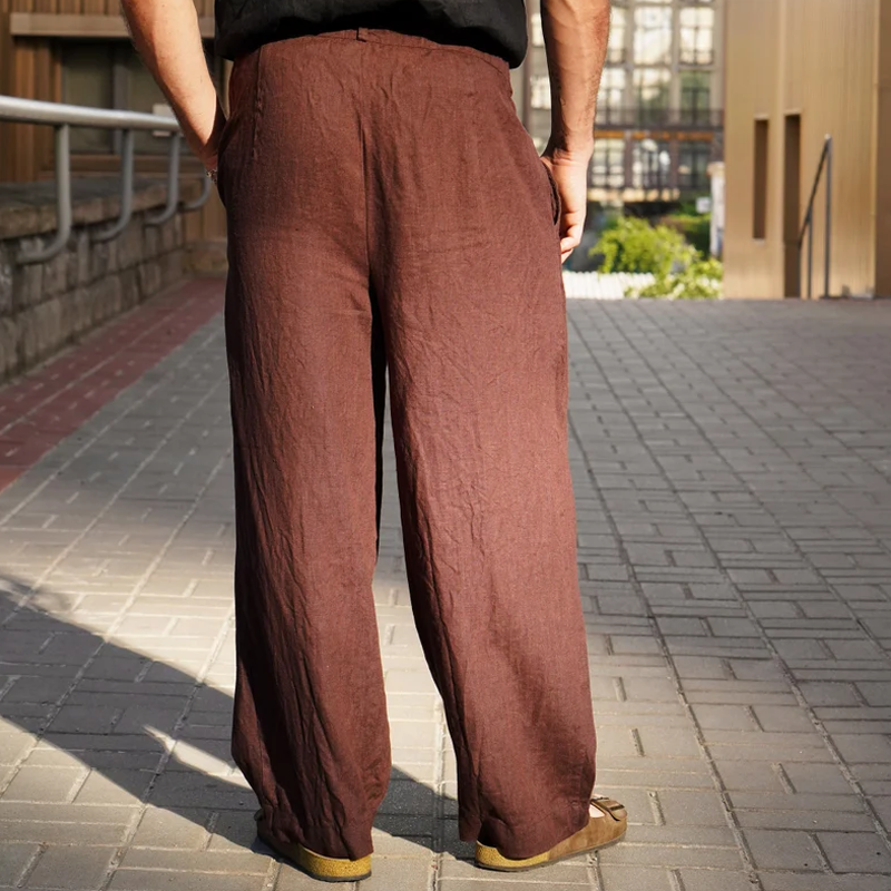 Men's Spring Fashion Casual Loose Cotton and Linen Pants