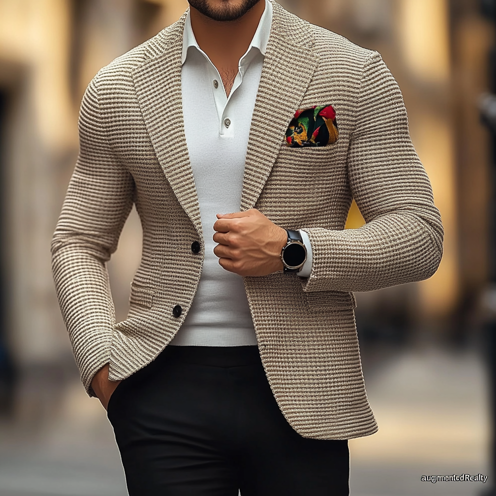Cardigan pull marron clair chaud et décontracté à la mode pour hommes