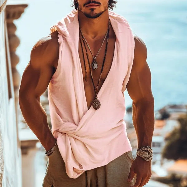 Men's Holiday Lightweight V-Neck Sleeveless Tank