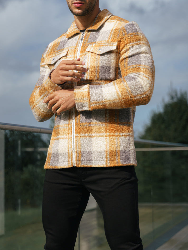 Boucle Zipped Check Jacket