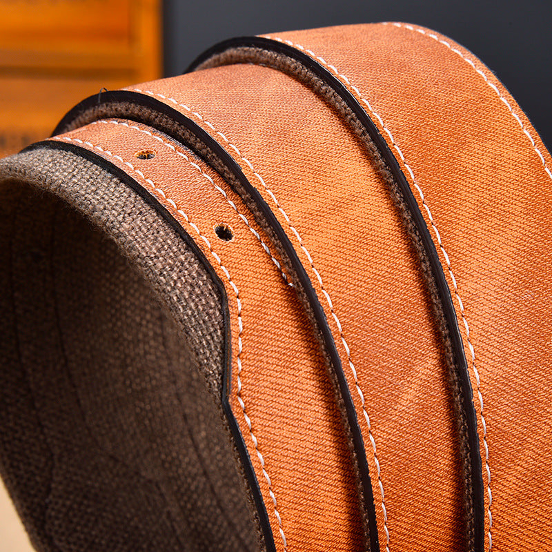 Men's Versatile Vintage Canvas Patchwork Belt