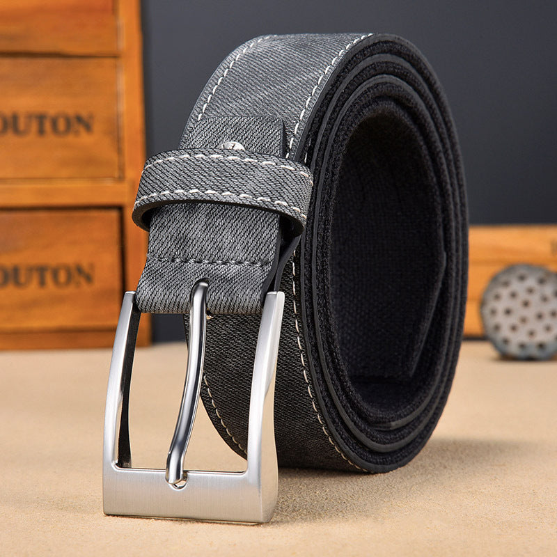 Men's Versatile Vintage Canvas Patchwork Belt