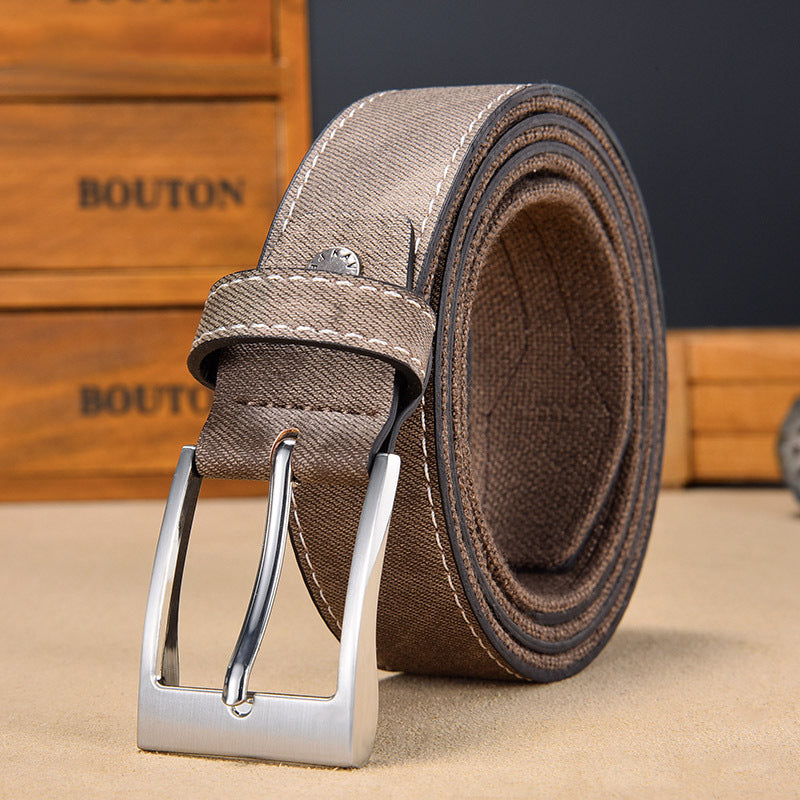 Men's Versatile Vintage Canvas Patchwork Belt