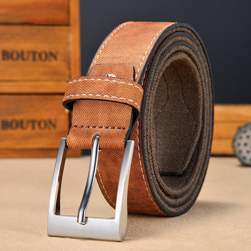 Men's Versatile Vintage Canvas Patchwork Belt