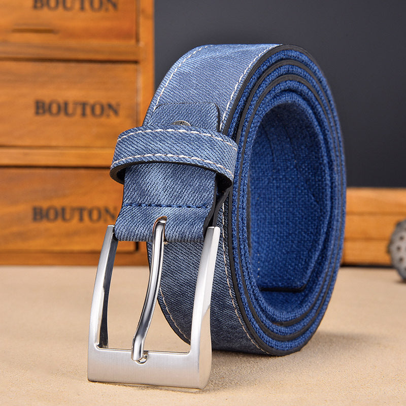 Men's Versatile Vintage Canvas Patchwork Belt