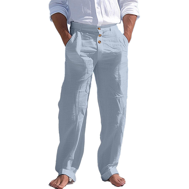 Men's Casual Cotton Solid Color Pants