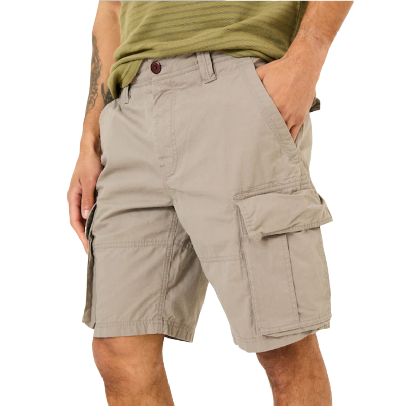 Men's Casual Comfortable Cotton Washed Multi-Pocket Loose Cargo Shorts