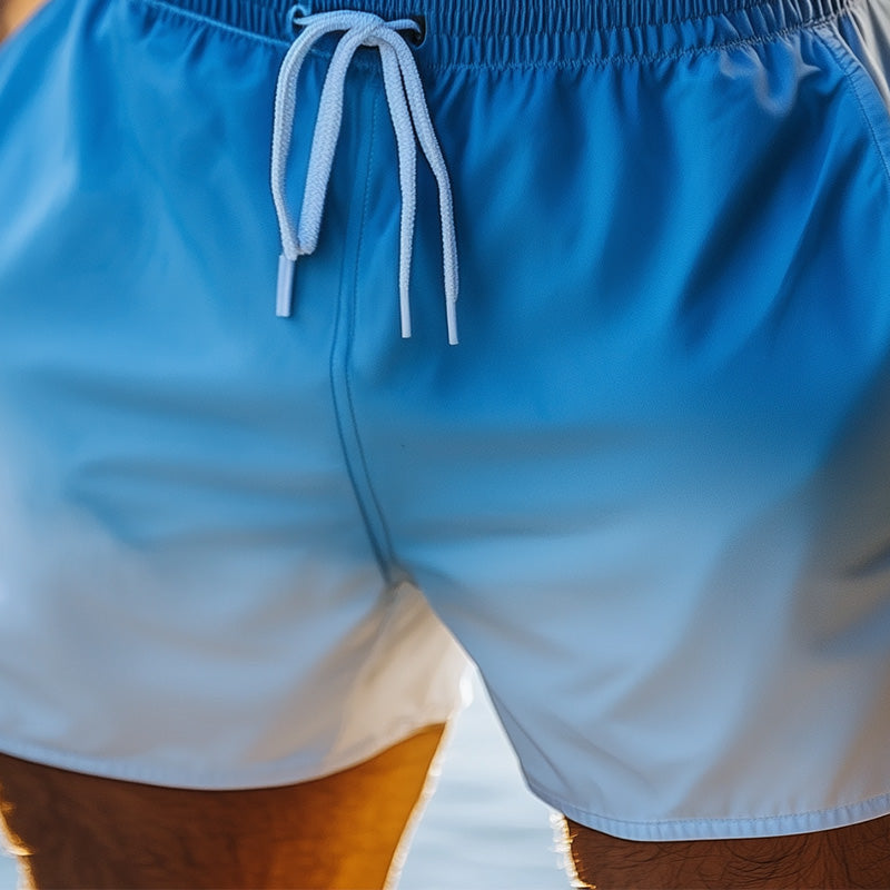 Men's Gradient Printed Fashion Sports Casual Shorts