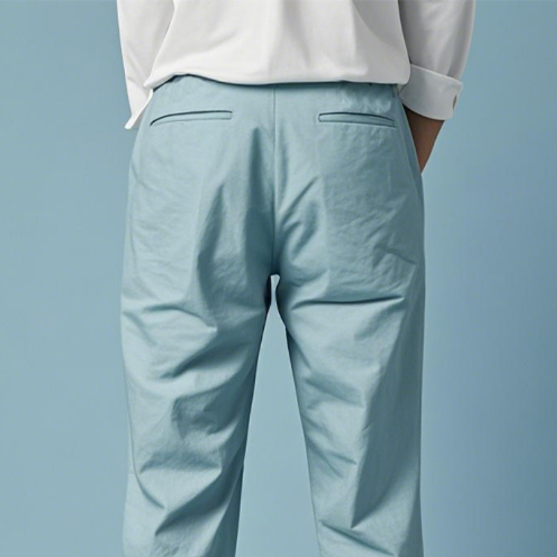 Men's Spring and Summer Fashion Classic Casual Elastic Waist Cotton and Linen Pants