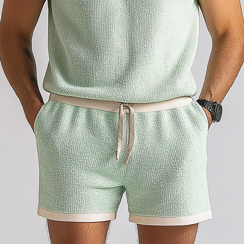 Men's Summer Fashion Comfortable Thin Woven Set ASW1800D5P