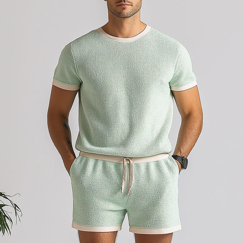Men's Summer Fashion Comfortable Thin Woven Set ASW1800D5P