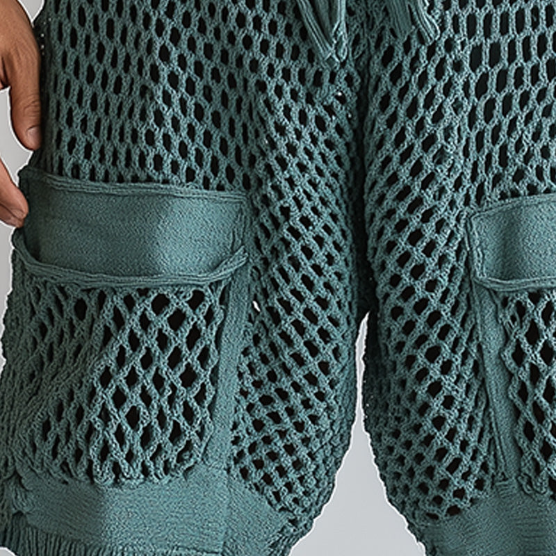 Men's Summer Fashionable and Comfortable Woven Beach Shorts ASW1878D0P
