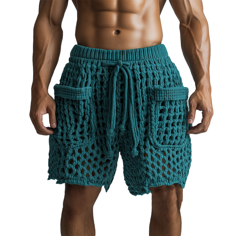 Men's Summer Fashionable and Comfortable Woven Beach Shorts ASW1849D9P