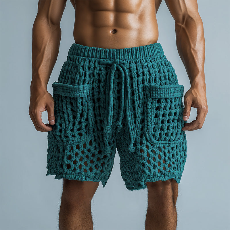 Men's Summer Fashionable and Comfortable Woven Beach Shorts ASW1849D9P