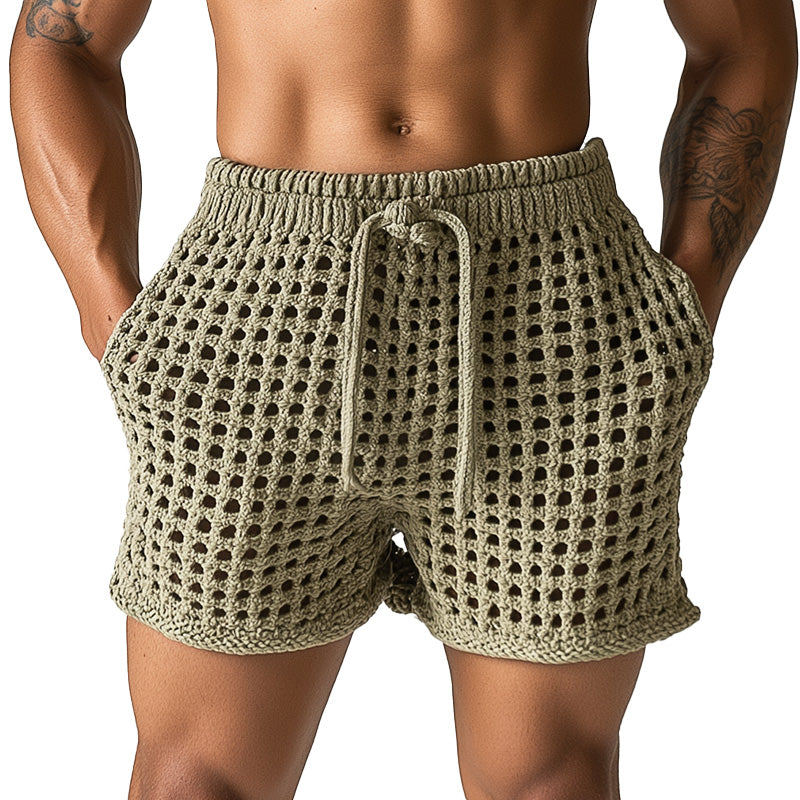 Men's Summer Hollow Breathable And Comfortable Shorts ASW2248D7P