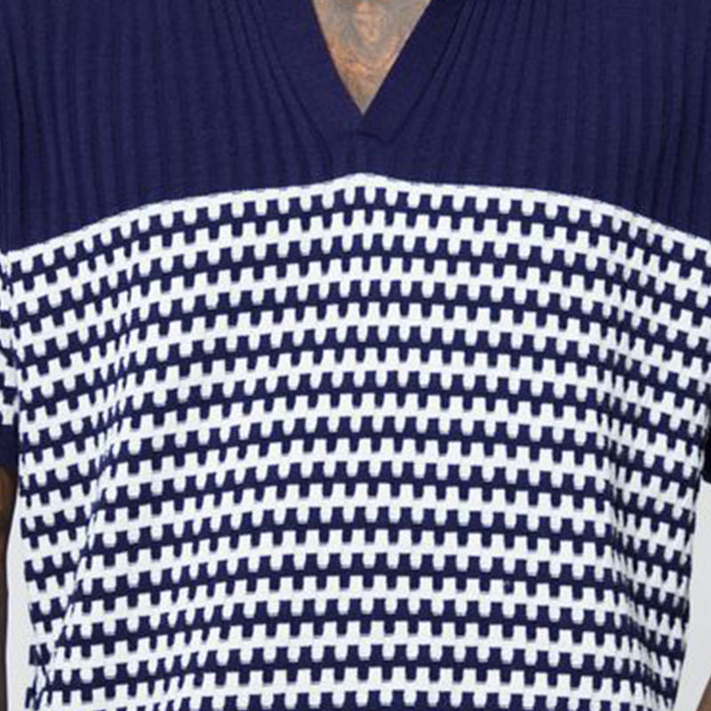 Men's Summer Loose Comfortable Breathable Knitted Short Sleeve Shirt ASW2306D8P