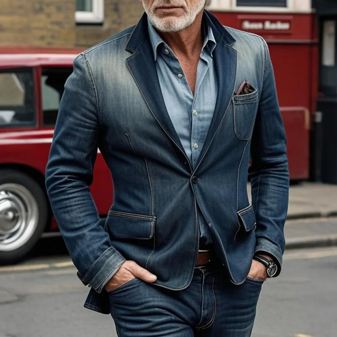 Men's fashionable casual denim jacket