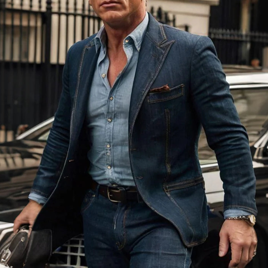 Men's fashionable casual denim jacket