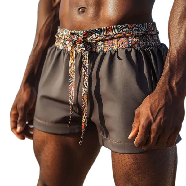 Men's Bohemian Vintage Beach Vacation Ethnic Style Casual Shorts