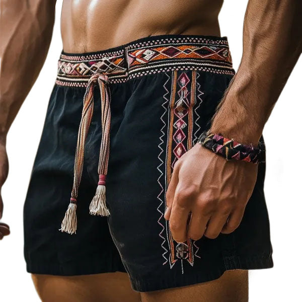 Men's Holiday Bohemian Casual Linen Shorts