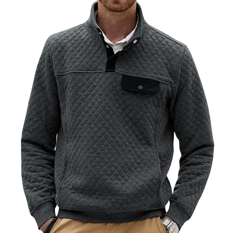 Modisches Casual-Waffel-Sweatshirt für Herren