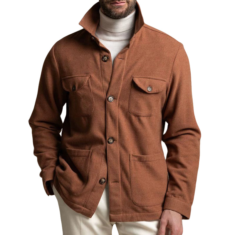 Veste de costume décontractée à la mode pour hommes de couleur unie