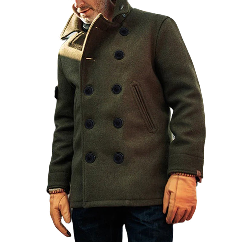 Veste boutonnée décontractée à la mode pour homme