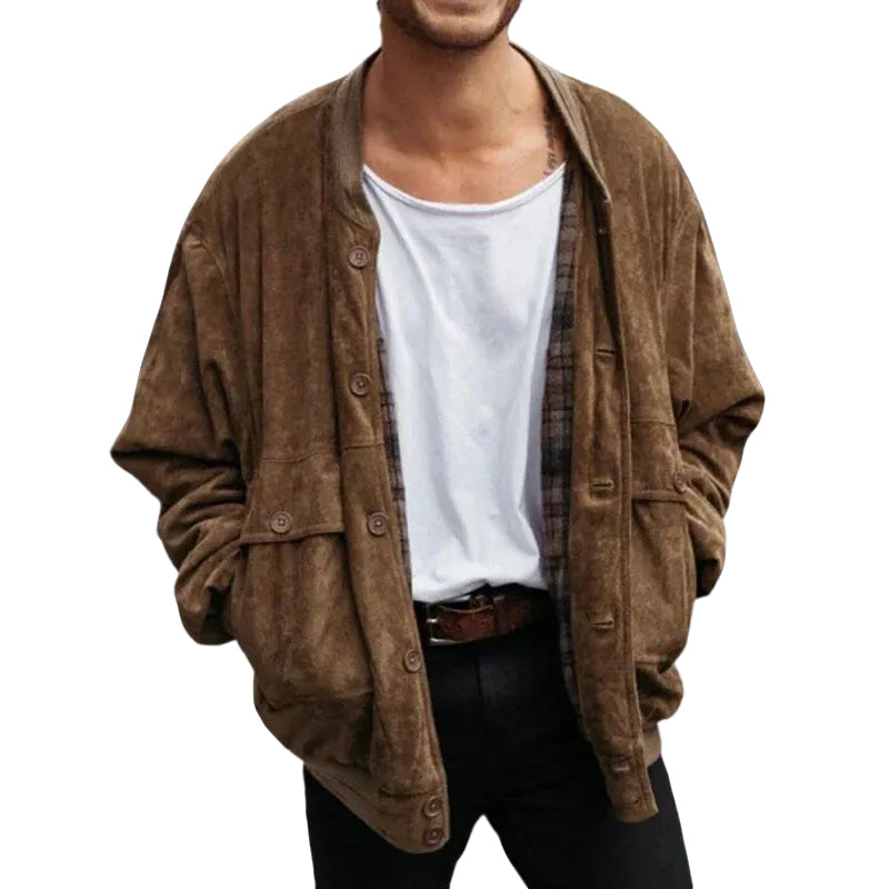 Veste marron décontractée à la mode pour homme
