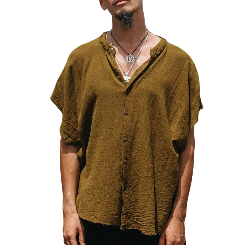 Men's fashionable and casual short-sleeved shirt