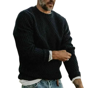 Men's fashionable casual retro black sweater