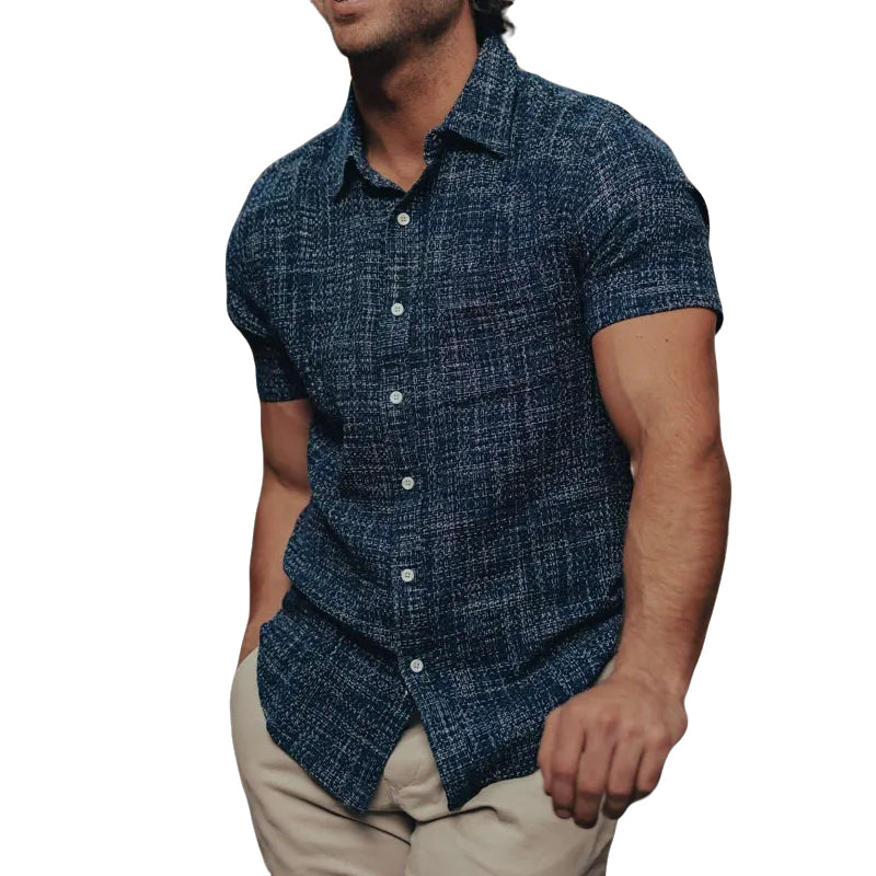 Men's fashionable and casual short-sleeved shirt