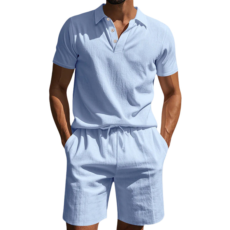 Ensemble chemise et short en coton basique moderne 