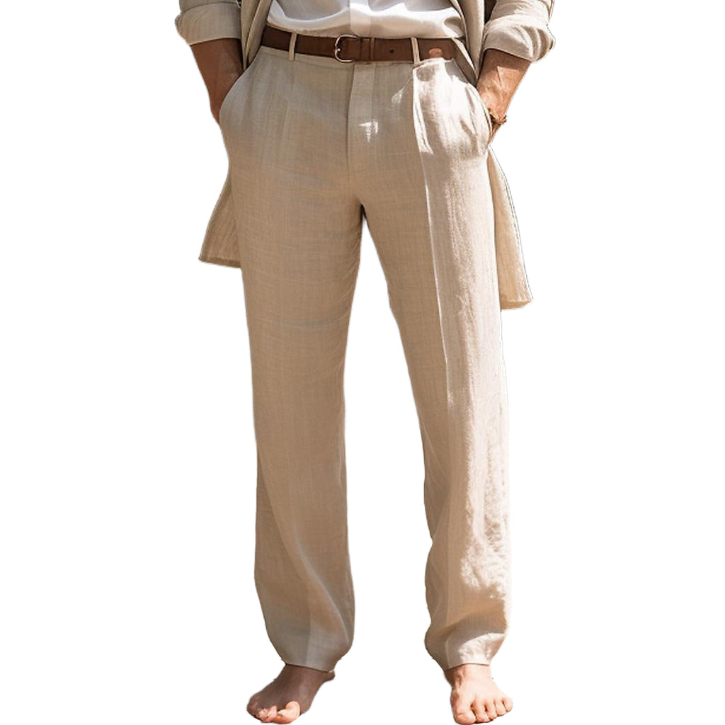 Men's fashionable and casual linen trousers