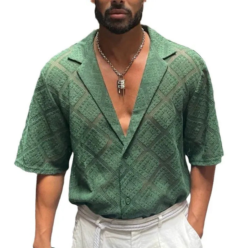 Men's cool and casual short-sleeved shirt